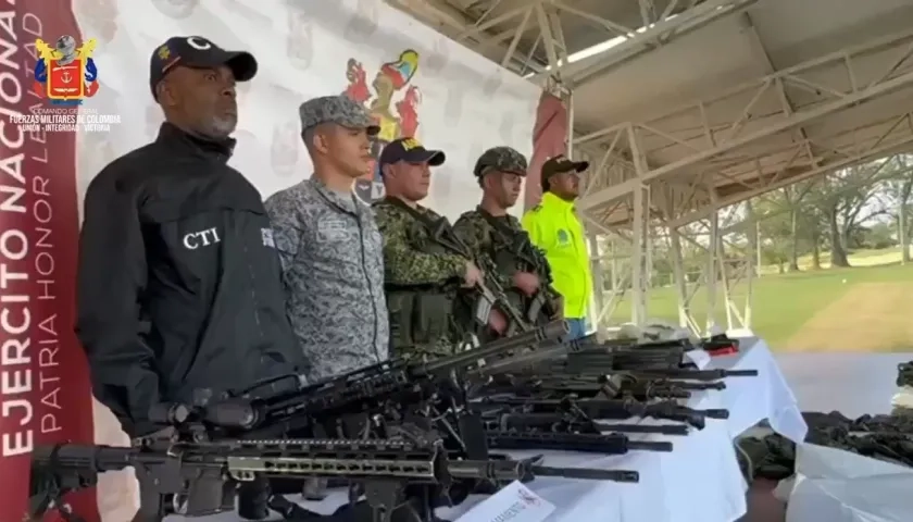 Fuerzas Militares de Colombia tras el operativo. 