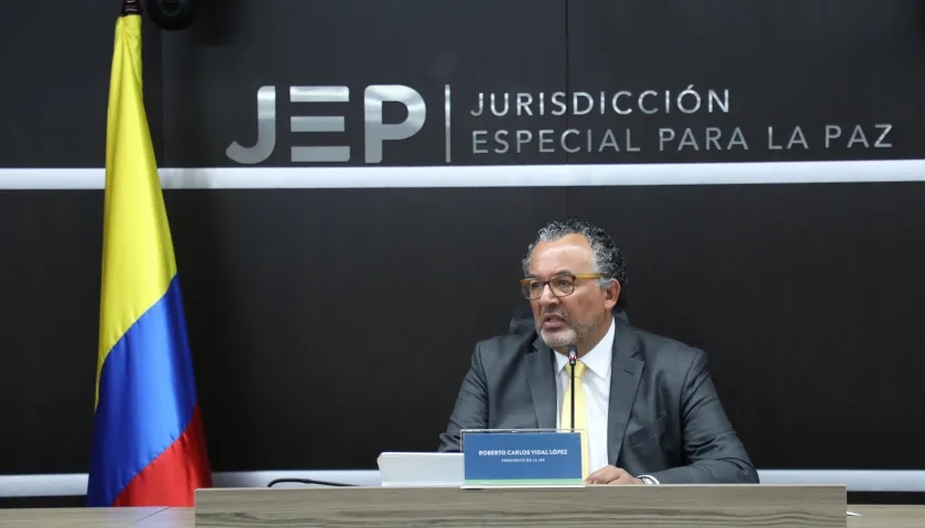 El magistrado Roberto Vidal, presidente de la JEP.