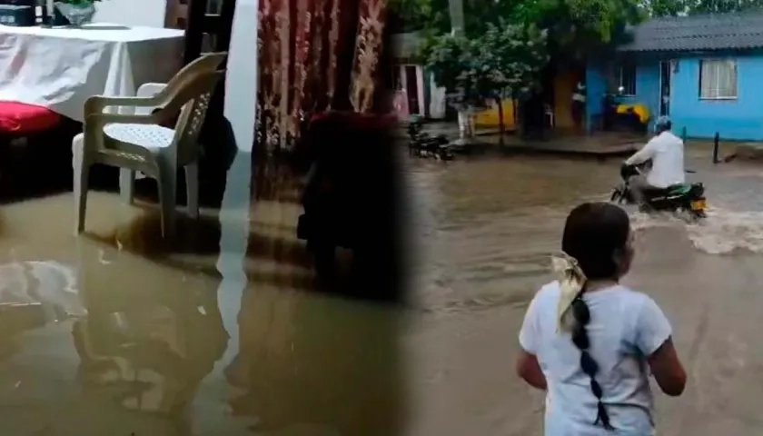 Casas y barrios afectados por las inundaciones. 