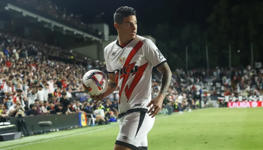 James Rodríguez en su debut con Rayo Vallecano.