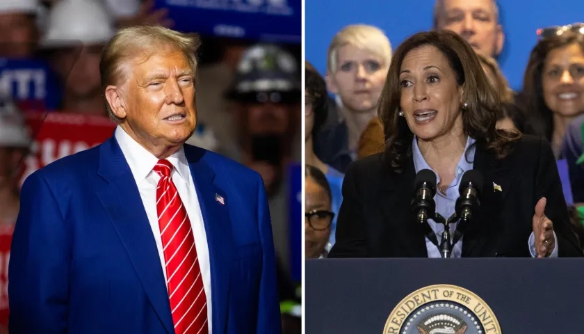 Donald Trump, y Kamala Harris.