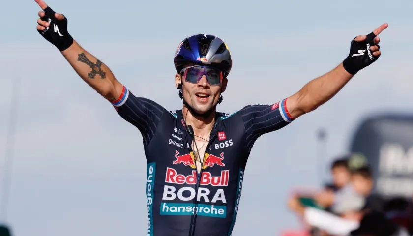 Primoz Roglic logró su tercer triunfo de etapa en la Vuelta a España. 