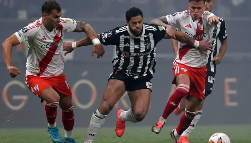 Aspecto del partido entre Atlético Mineiro y River Plate. 