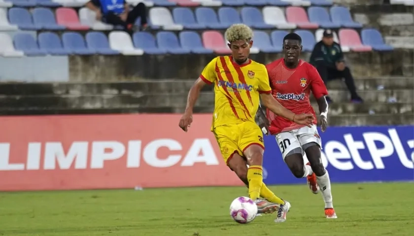 Sharif Merlano durante el partido contra el Barranquilla FC, el pasado jueves. 