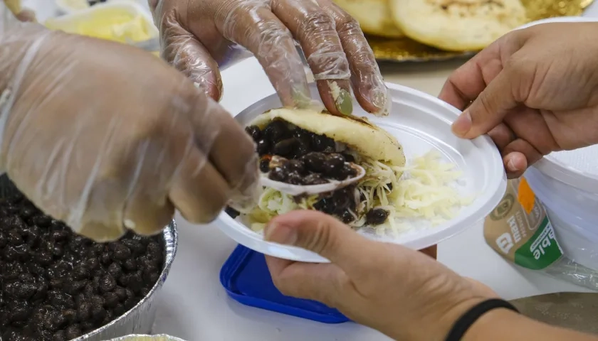 Arepa venezolana.