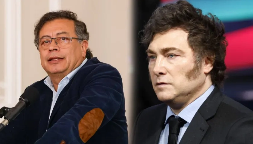 El Presidente Gustavo Petro y el mandatario de Argentina, Javier Milei.