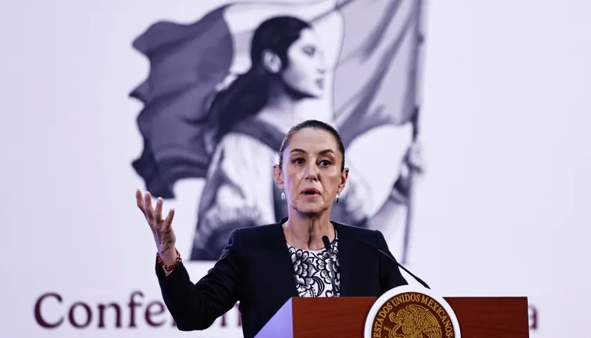 La presidenta de México, Claudia Sheinbaum, habló en rueda de prensa este martes. 