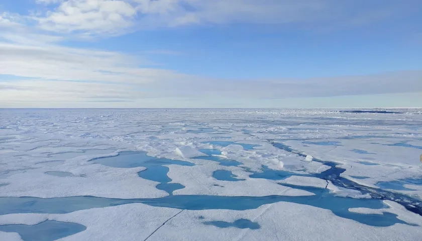 El hielo marino del Ártico se derrite a un ritmo sin precedentes.