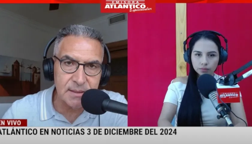 Jorge Cura / Lorena Lamilla, en el estudio de Atlántico en Noticias.