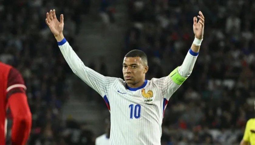 Kylian Mbappé en la Eurocopa 2024.