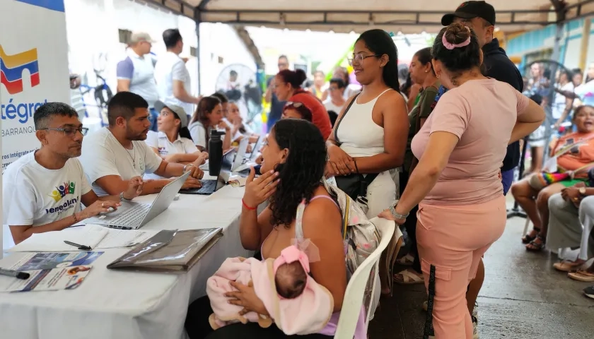 Atención a la población migrante en Barranquilla. 