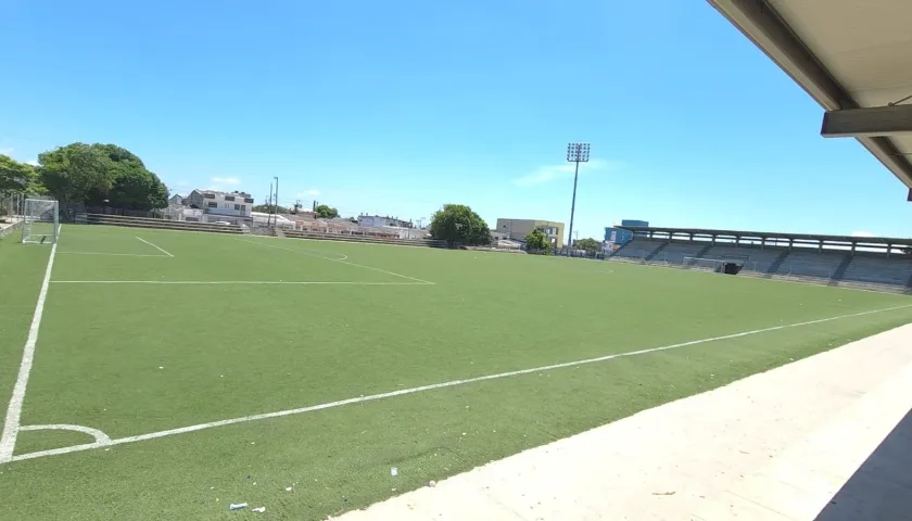 Cancha de fútbol del polideportivo de Hipódromo, en Soledad. 