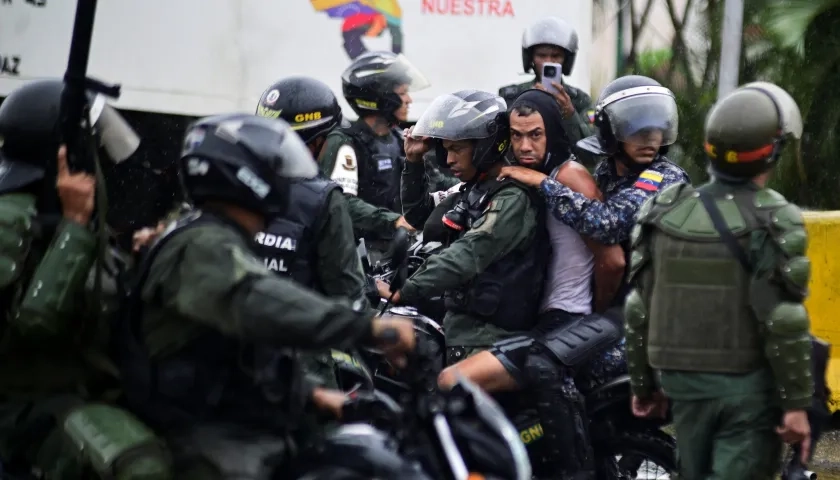 Captura de manifestantes revelados por Venezuela Foro Penal