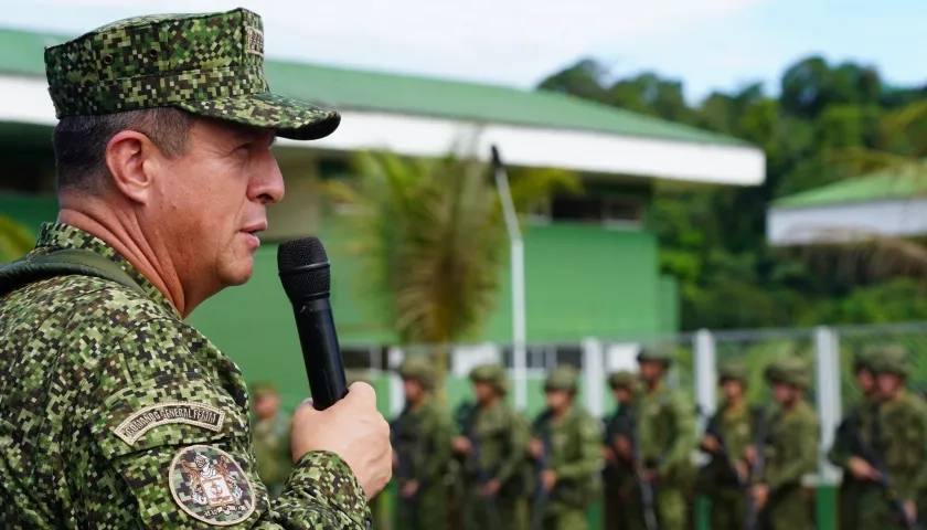 Almirante Francisco Cubides, comandante de las Fuerzas Militares. 