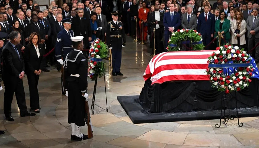 Homenaje al fallecido expresidente Jimmy Carter, en el Capitolio de EE. UU. en Washington. 