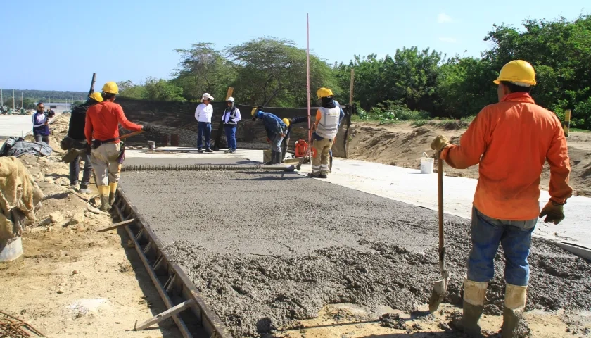 Trabajos de la prolongación de la calle 98.