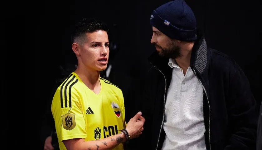 James Rodríguez con Gerard Piqué, creador de la Kings League.