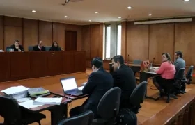 Audiencia en el Tribunal Superior de Bogotá.