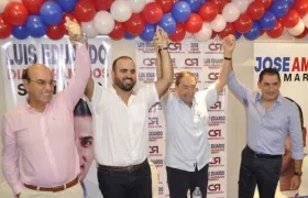 José Amar (padre), José Amar Sepúlveda, Fuad Char y Luis Eduardo Díaz Granados.
