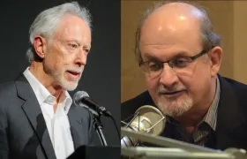 El nobel de literatura J.M. Coetzee y el autor Salman Rushdie.