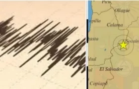 El sismo ocurrió esta tarde, según el Centro de Sismología en Chile.