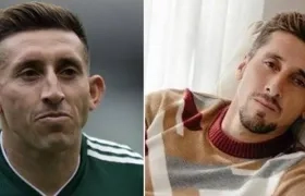 El futbolista mexicano Héctor Herrera antes y después del procedimiento.