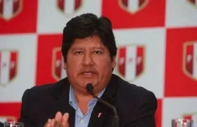 El presidente de la Federación Peruana de Fútbol, Edwin Oviedo.
