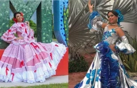 La Reina Central Marluz Acosta Pertúz y Shaineth Mejía, la Reina Infantil.
