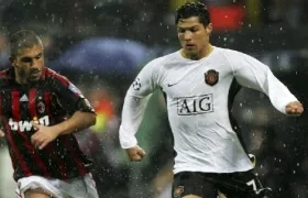 Gennaro Gattuso enfrenta a Cristiano Ronaldo. 
