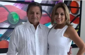 El concejal de Barranquilla Rubén Marino y su esposa Clara Acosta.