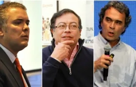 Los candidatos Iván Duque, Gustavo Petro y Sergio Fajardo.