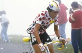 Luis 'Lucho' Herrera, primer colombiano en ganar en el Tour de Francia. 