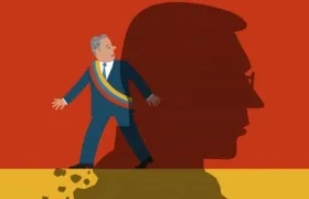 Con esta caricatura, describe The Economist al Presidente Duque.