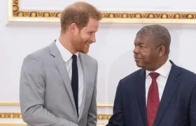 El príncipe Harry y João Lourenço, presidente de Angola.