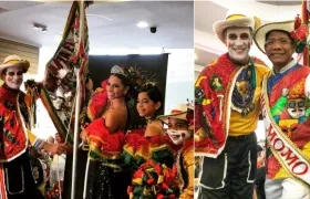 El Presidente del Garabato de Emiliano con la Reina del Carnaval, los reyes infantiles y el Rey Momo.