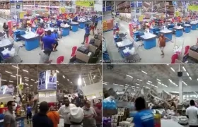 Imágenes de lo ocurrido en el supermercado Mix Mateus Atacarejo en Brasil.