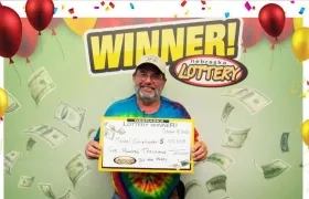 Michael Christiansen, feliz ganador de 100.000 dólares