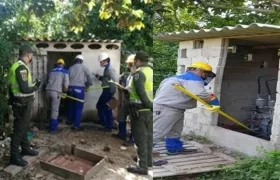 Policía hizo el acompañamiento en Galapa a los operarios de Air-e.