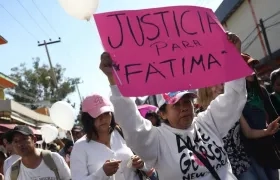 Habitantes protestan este lunes para pedir justicia tras el asesinato de la pequeña Fátima Cecilia Aldriguett, en la comunidad de Tulyehualco.