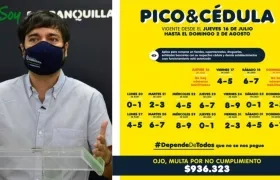 El Alcalde de Barranquilla, Jaime Pumarejo y el nuevo 'pico y cédula'.