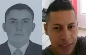 A la izquierda, el policía Juan Camilo Palacio Palacio; a la derecha,Walter Polo Sánchez.