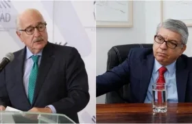 Los expresidentes colombianos Andrés Pastrana y César Gaviria. 
