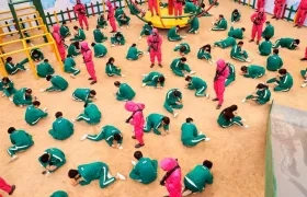 Escena de un episodio de la primera temporada de la serie coreana "Squid Game".