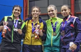 Nicoll Dayanna Parrado ganó el oro que mantiene a Colombia líder de la competencia. 