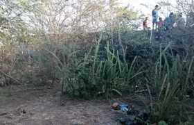 El cráneo fue encontrado en esta zona enmontada de Sabanagrande. 