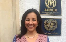 Rocío Castañeda, oficial de información de Acnur.