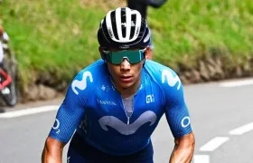 El ciclista colombiano Miguel Ángel 'Supermán' López.