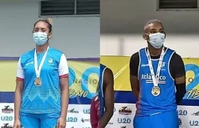 Valentina Barrios y Neider Abello, deportistas del Atlántico. 