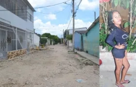 Yuranis Núñez Gutiérrez fue atacada a bala en esta calle del barrio La Central. 