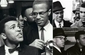 Cassius Clay con Malcolm X.